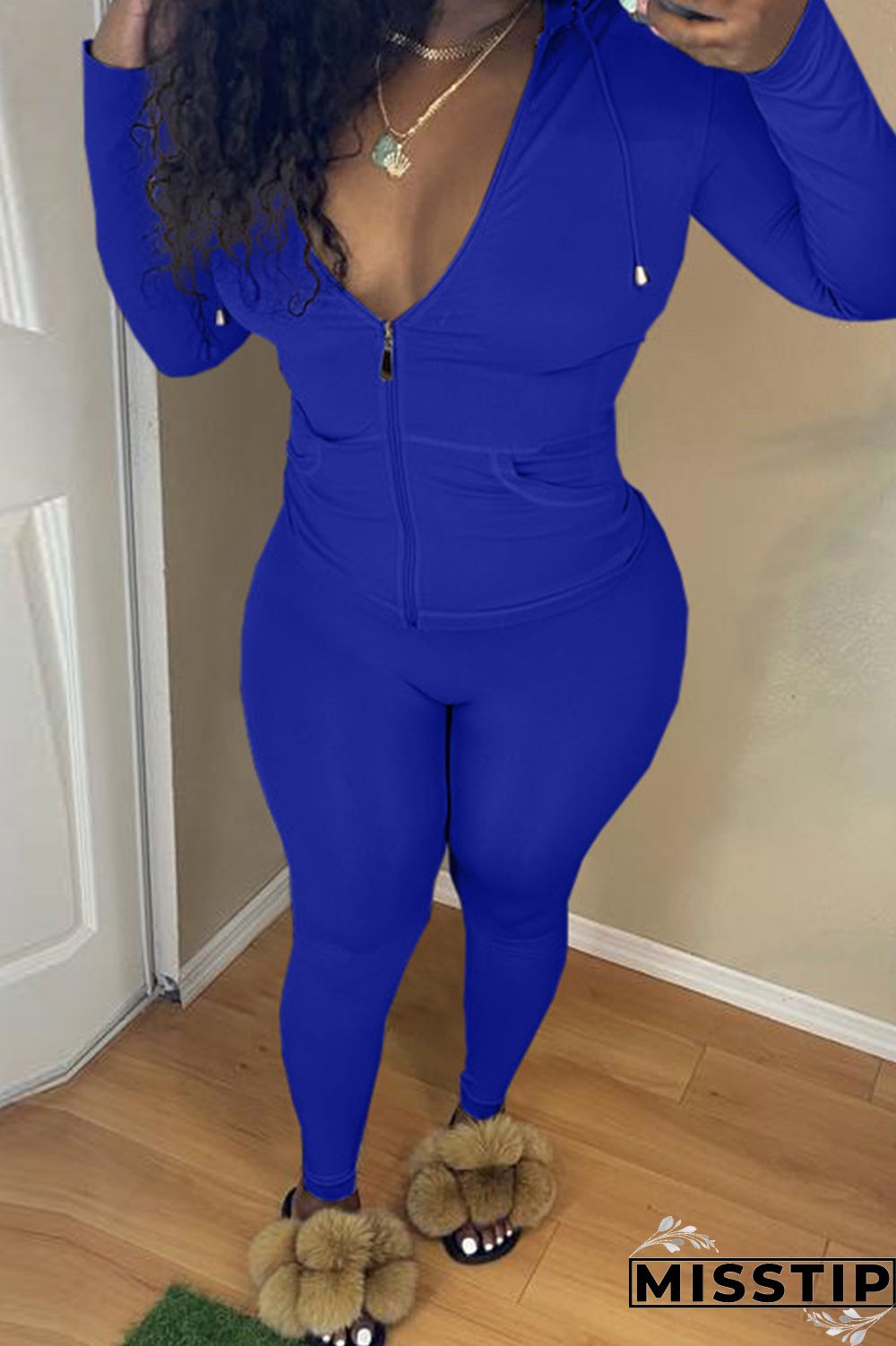 Black Fashion Casual Solid Basic Hooded Collar Long Sleeve Two Pieces