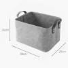 Urijk Wool Felt Storage Baskets Foldable Toy Laundry Basket Dirty Clothes Hamper Toy Holder Storage Bag Home Organizer Container