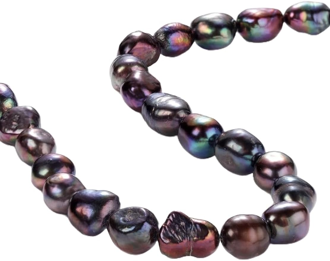 LKBEADS Natural Black Multi  Necklace oval 6-8mm smooth 16inch Full strand Beads Jewelry Gemstone Necklace crystal healing energy stone Necklace for Women