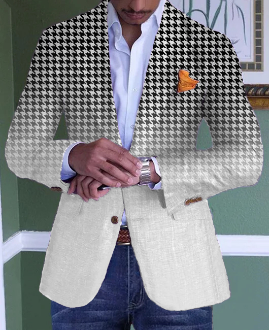 Business Houndstooth Gradient Blazers