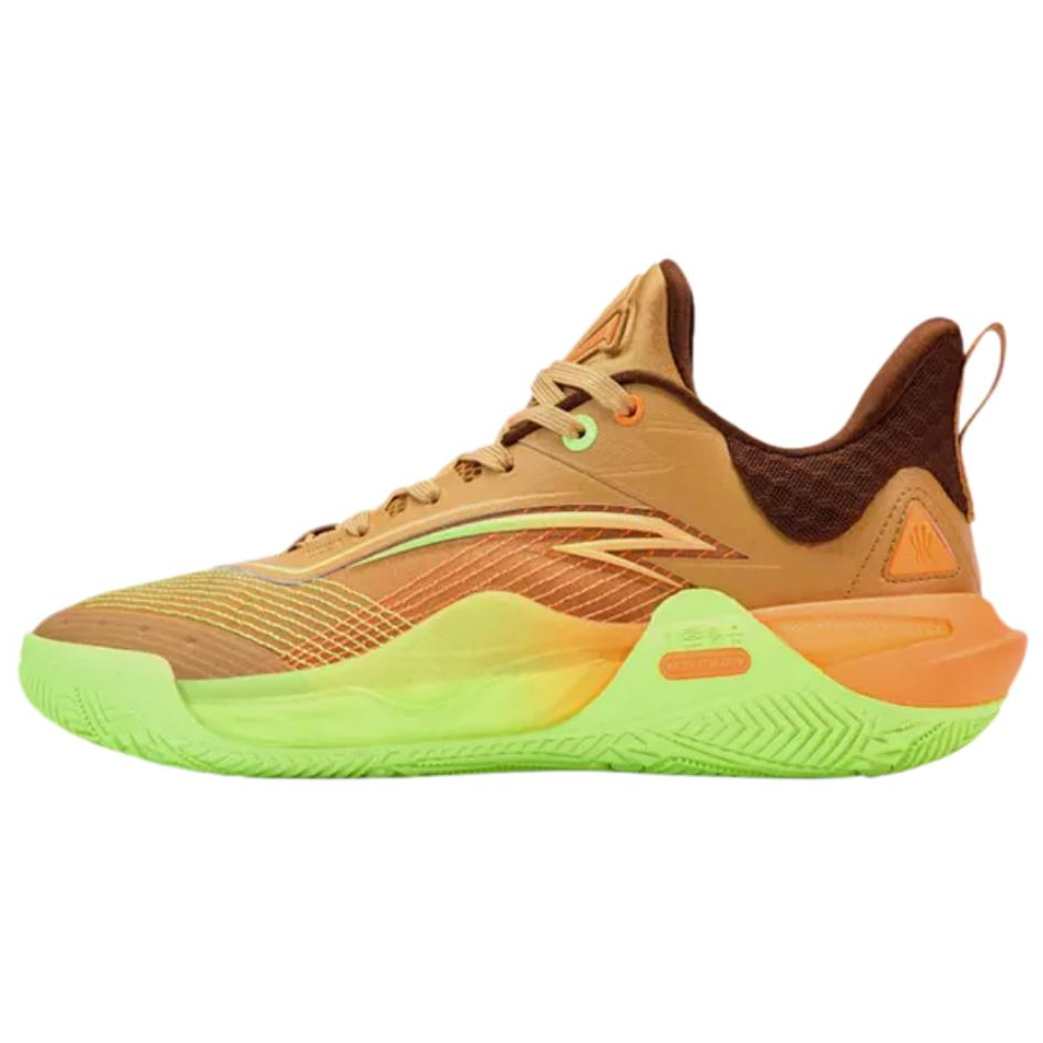 Anta KAI 1 SPEED Cushioned Slip Resistant Low Top Basketball Shoes Men's Brown Orange Yellow