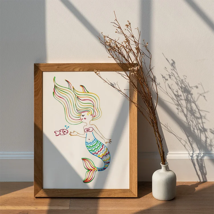 Paper Filigree Painting Kit -Mermaid