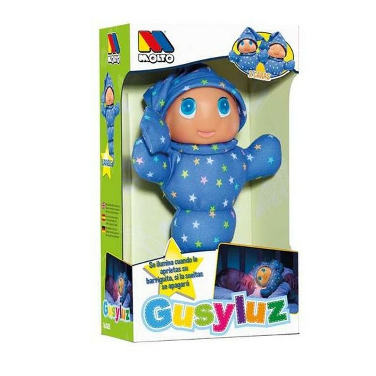 Fluffy toy Gusy Luz Molt&oacute; 385 Blue Pink Green Multicolour PVC (33 cm)