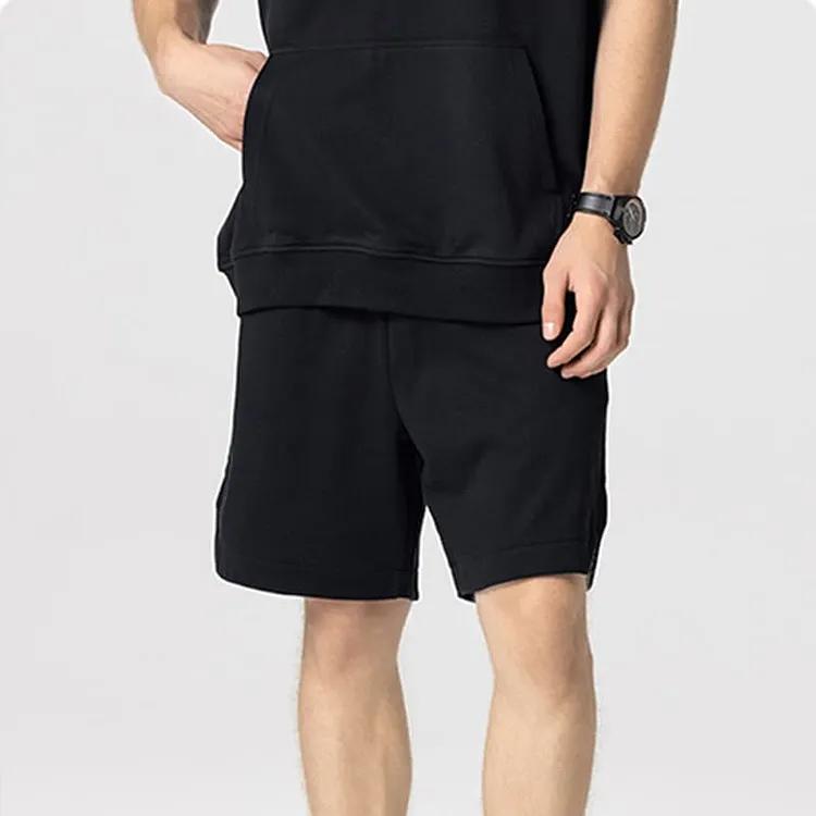 PASUXI Men's Casual Shorts Loose Breathable Fitness Shorts with Drawstring Solid Color Sports Pants huanwei