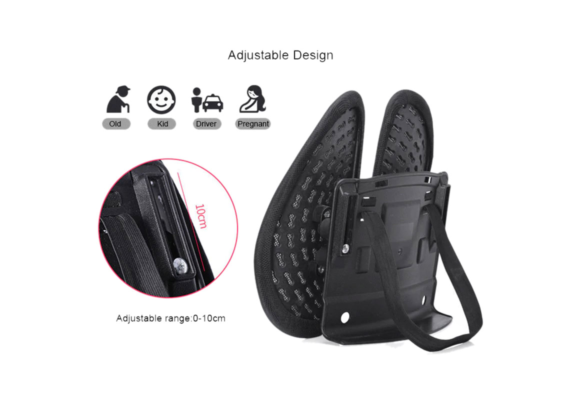 Double-Winged Back Support For The Car - Adjustable Driving lumbar support looks like lungs