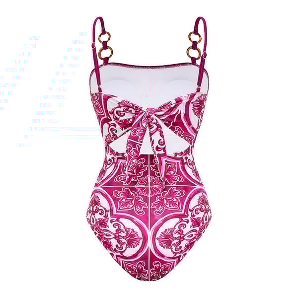 Floral Print Two Piece Swimsuit Set