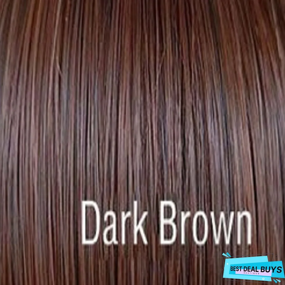 Women's Long Hair Is Wine Medium Length and Straight Hair