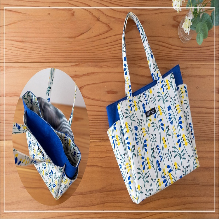 Multi-Pocket Tote Bag Sewing Template—Include Instructions