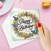 4Pcs Diamond Painting Birthday Greeting Cards Christmas Cards