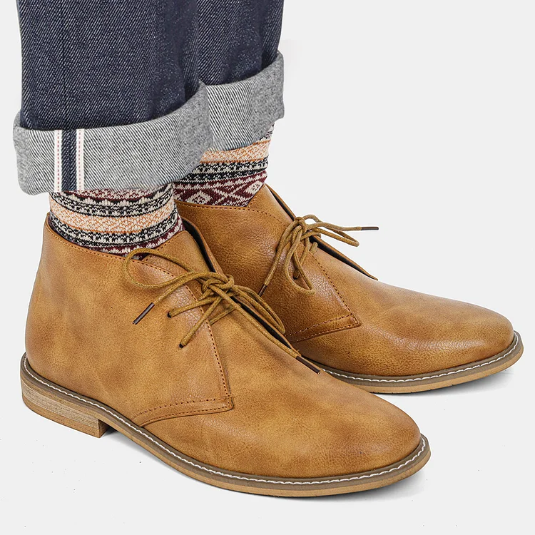 Men's Vintage Desert Boots Classic Polo Boots