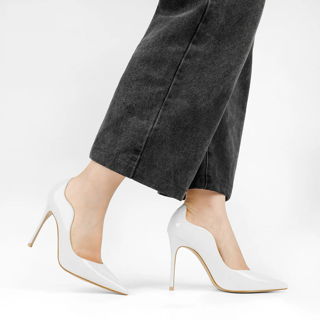 100mm Women's Party Wedding Classic Pumps Fashion Edge Design High Heels Stilettos-MERUMOTE