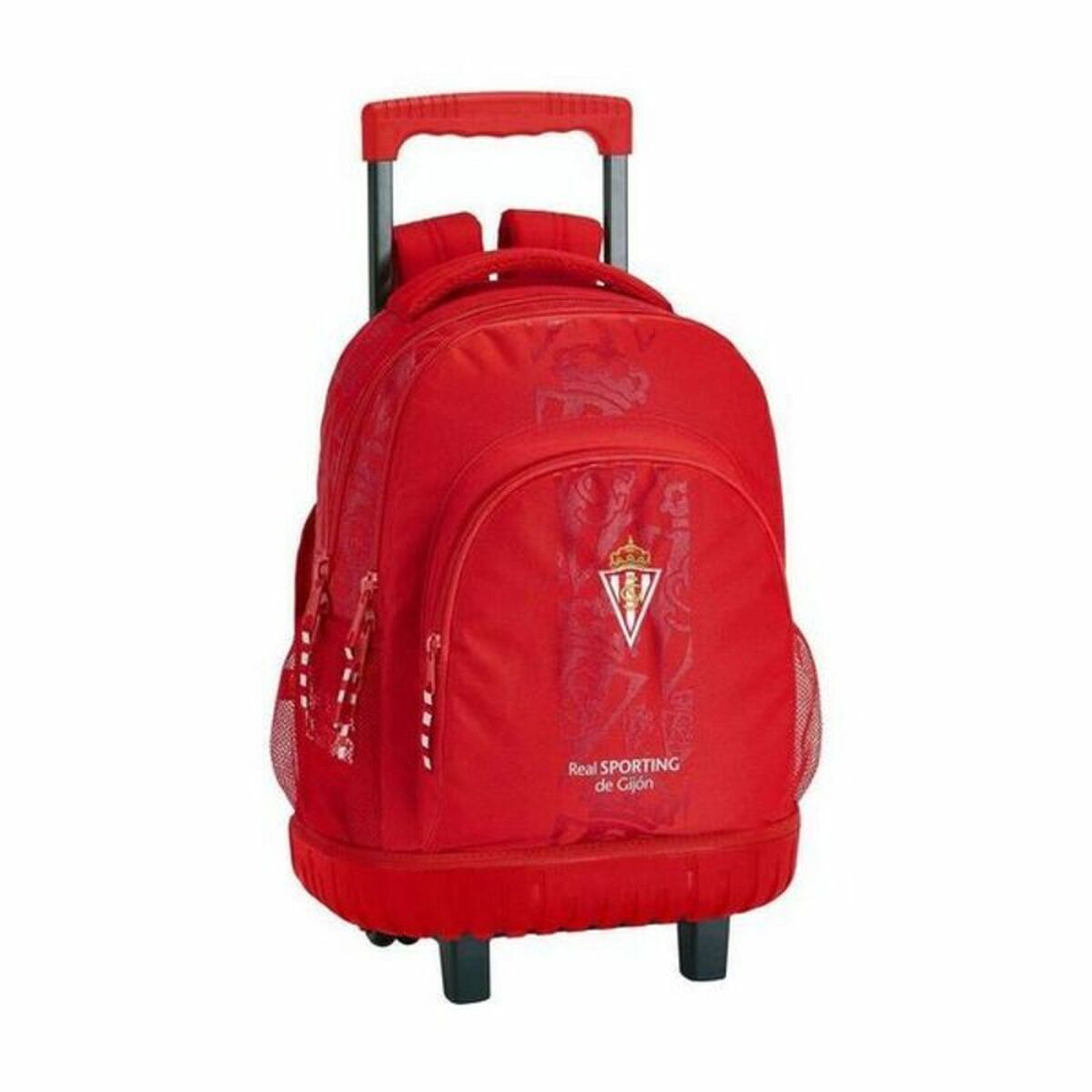 School Rucksack with Wheels Compact Real Sporting de Gij&oacute;n SF-611972-818 Red (32 x 45 x 21 cm)