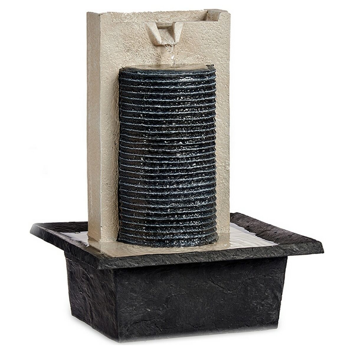 Fountain Gift Decor Black Grey Resin Plastic