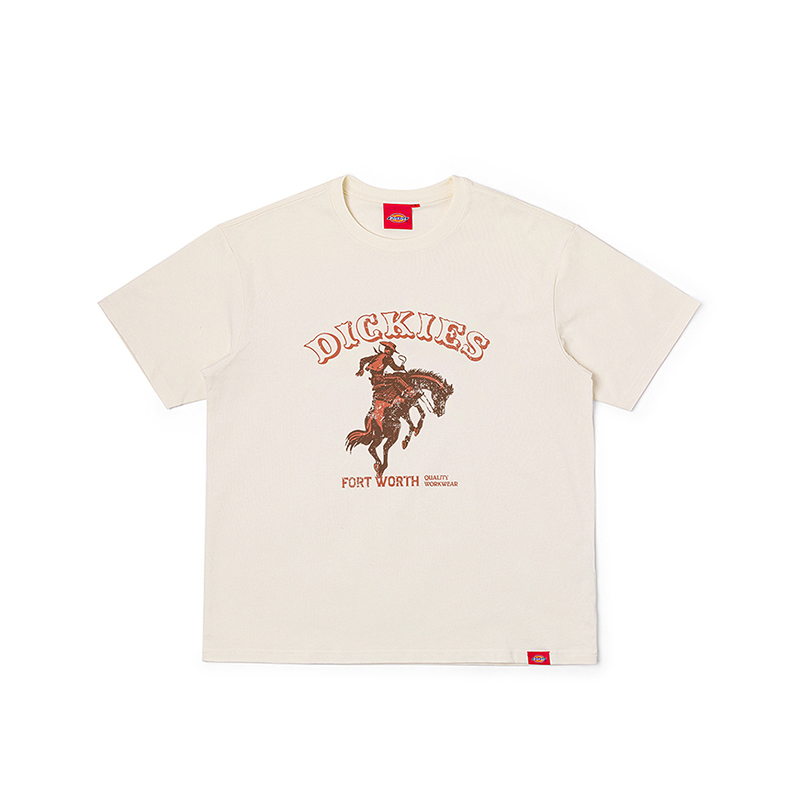 Dickies T Shirts Unisex Cream