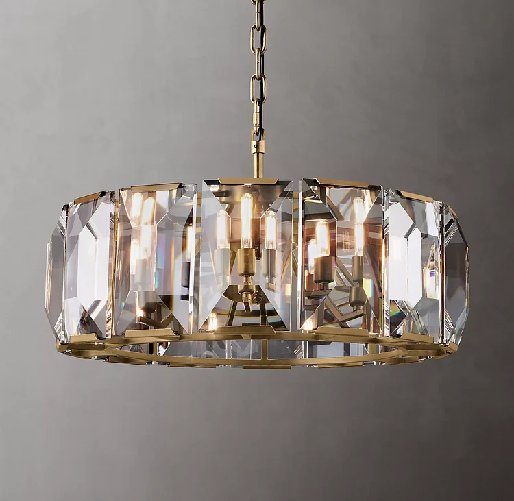 Harlown Crystal Round Chandelier 31" Vjlight