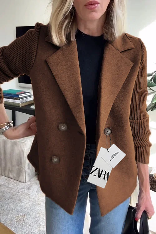 2025 Płaszcz z długimi rękawami i klapami