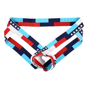 Men's Personality Trend Striped Letter Thong