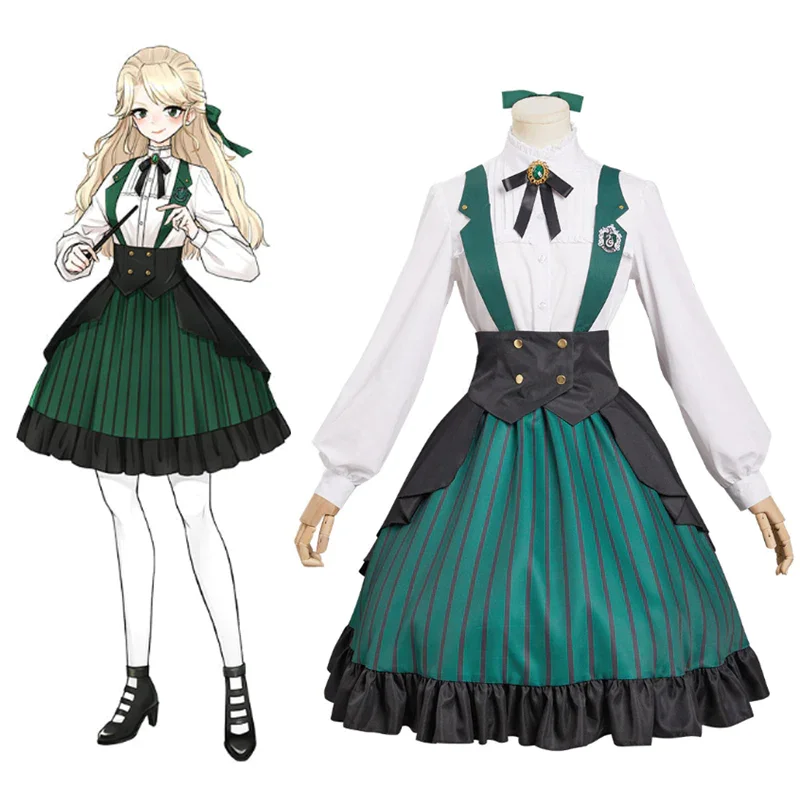 Harry Potter Slytherin Cosplay Costume Lolita Dress Casual Dress Uniform Outfits Halloween Carnival Suit