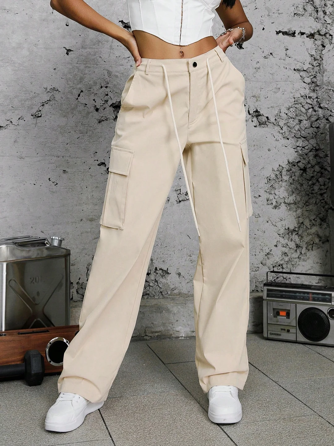 Flap Pocket Side Cargo Pants
