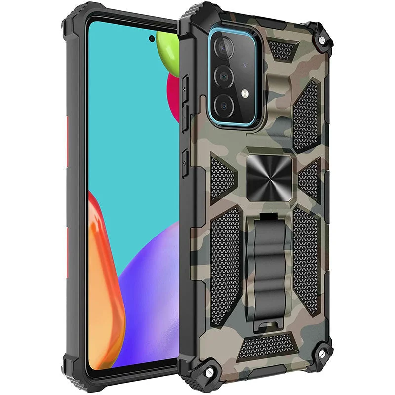 Camouflage Luxury Armor Shockproof Case With Kickstand For Samsung Galaxy A53 5G