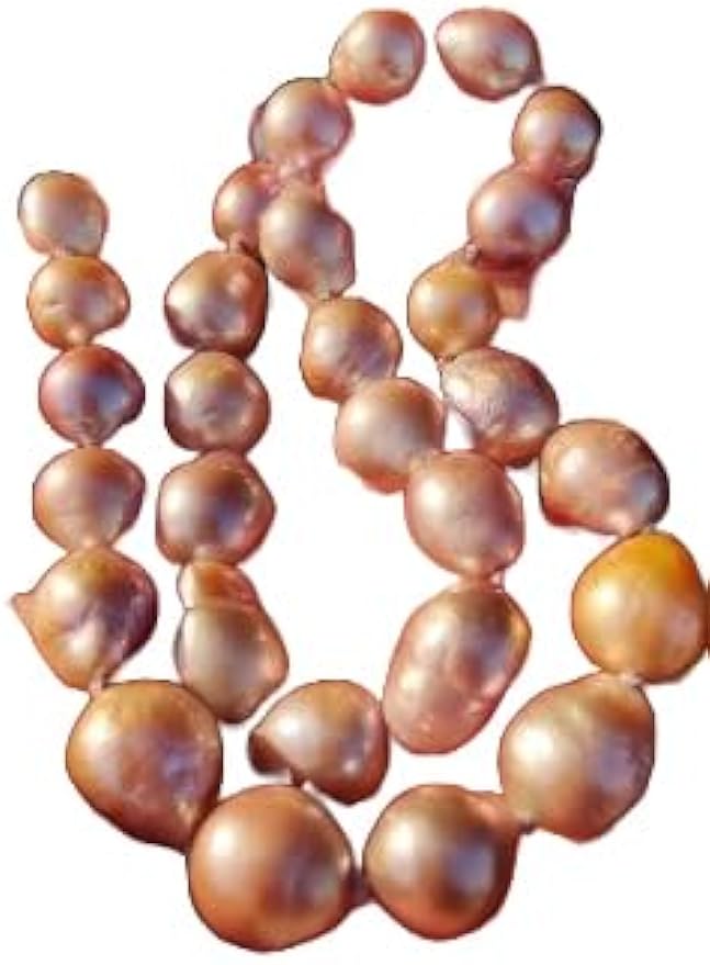 LKBEADS Natural Baroque pearl  Necklace pearl 10-12mm smooth 16inch Full strand Beads Jewelry Gemstone Necklace crystal healing energy stone Necklace for Women