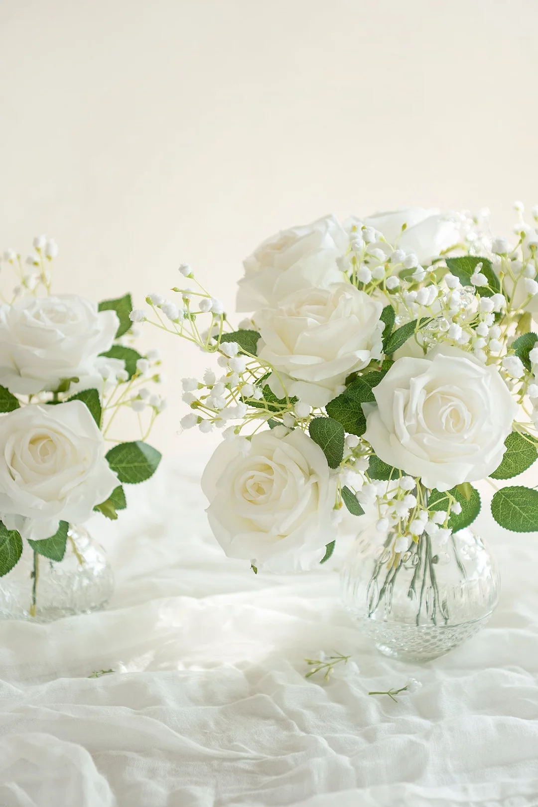 3.5" Silk Vendela Rose with Stem - 8 Styles