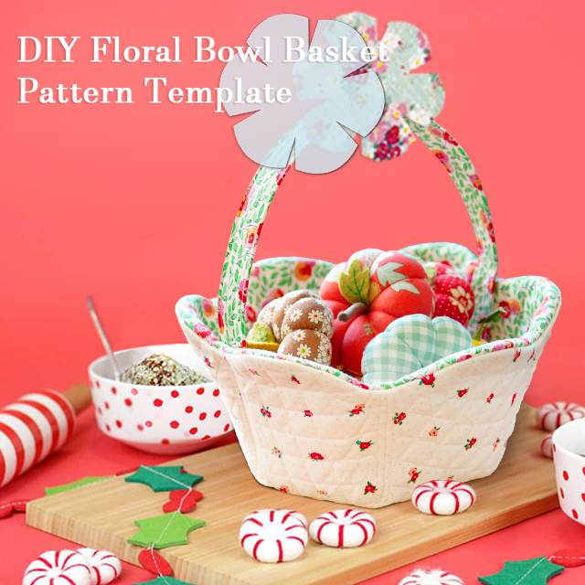 DIY Floral Bowl Basket Template - Include Instructions