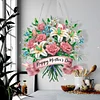 Diamond Painting Mother Day Wreath Pendant For Window Door Garden Decor