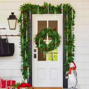 Crystal clear icicle ornaments