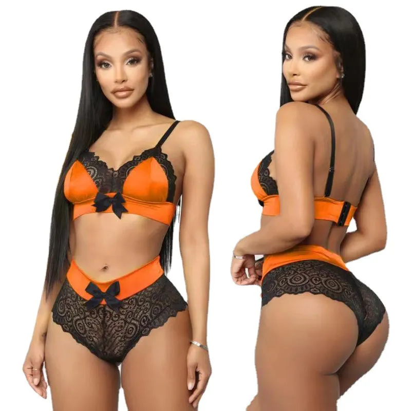 Churchf Sex Lingerie New Lace Three-Point Sling Tape Bra Two Sets