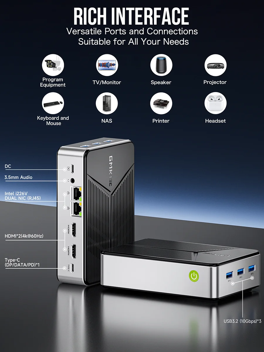 Amazon.com: GMKtec Mini PC Intel N150(Turbo 3.6GHz) 12GB