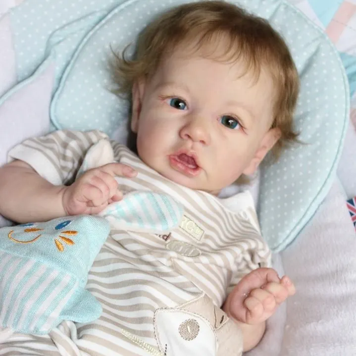 [Heartbeat💖 & Sound🔊]20" Truly Real Life Reborn Silicone Baby Doll Boy Johnson, Reborn Child Baby Dolls Roleplay Kids Gift 2023