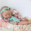 Handmade Baby Doll Girl Mae 20'' Realistic Soft Silicone Vinyl Reborn Asleep Baby Doll Set, Gift for Kids - RBBI-Myrebornbabydoll&reg; Myrebornbabydoll&reg;