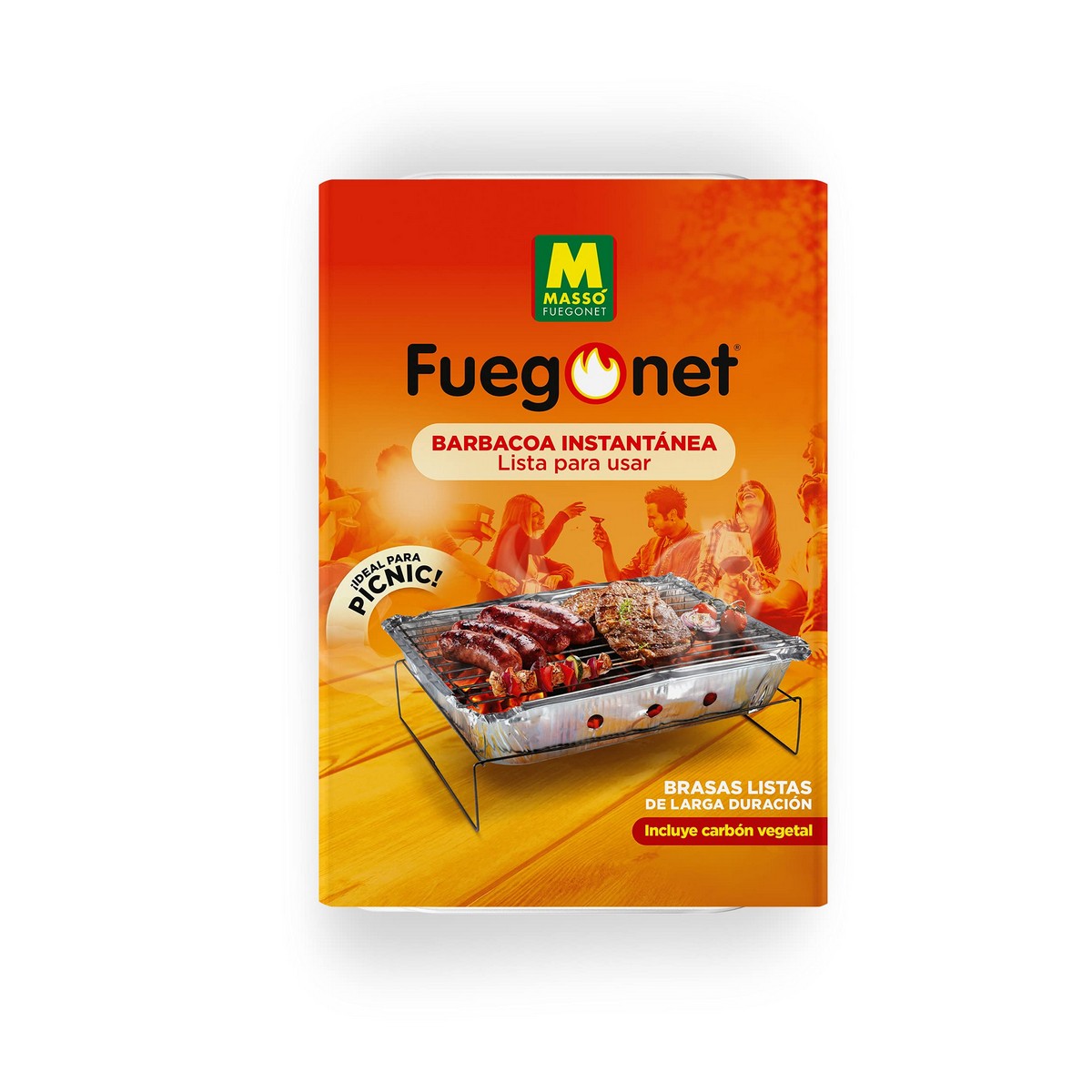 Disposable Barbecue Mass&oacute; fuegonet el exterior Aluminium