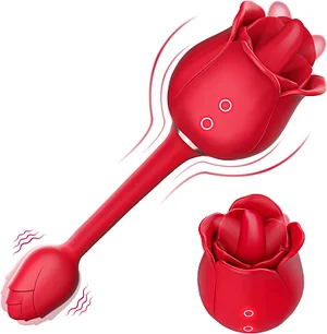 S361-5 Tongue-licking Rose Toy With Vibrating Bud