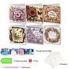 6Pcs Diamond Painting Christmas Happy Birthday Greeting Card Kit for Family Friends Gift