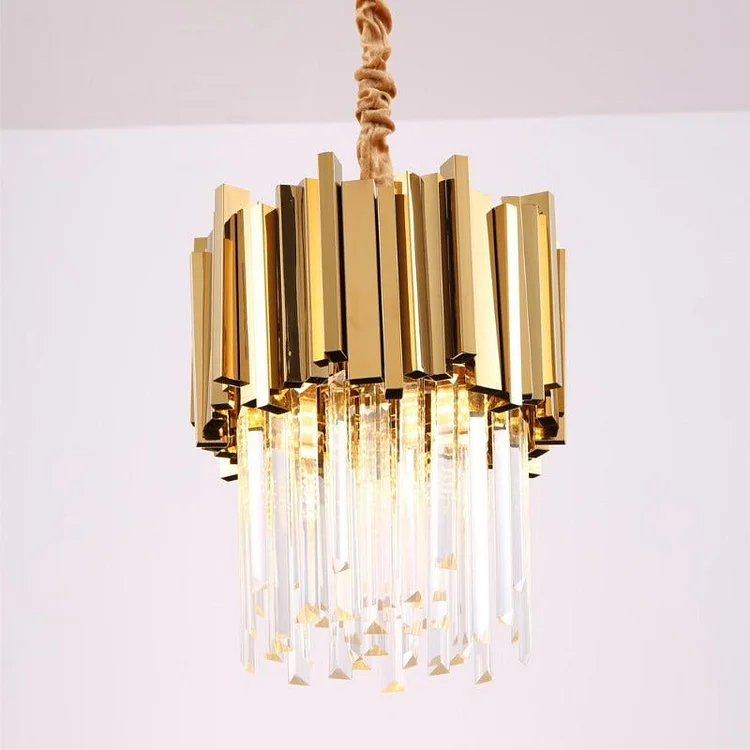 Round Modern Crystal Chandelier Living Room Lighting Vjlight