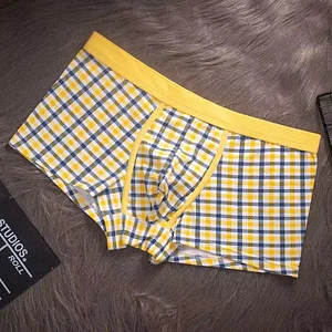 Pure Cotton Breathable Check Boxer Briefs