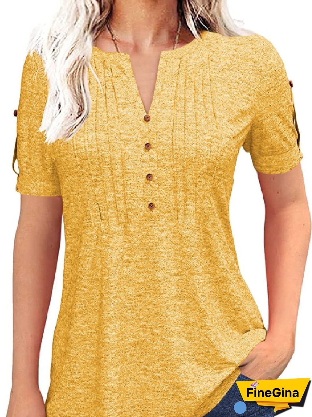 Casual Crew Neck Solid Short Sleeve T-shirt