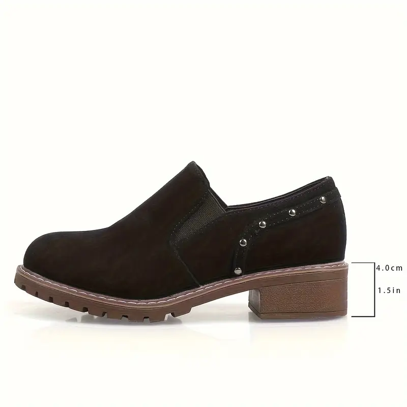 elastic single shoes low heels casual shoes details 3