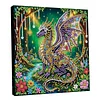 DIY Pearl Painting Forest Dragon with Frame for Home Wall Decor(25x25cm)