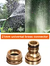 2 Pcs Faucet Fitting Brass Tap Quick Connector for Garden Tubing Car Washer Pipe