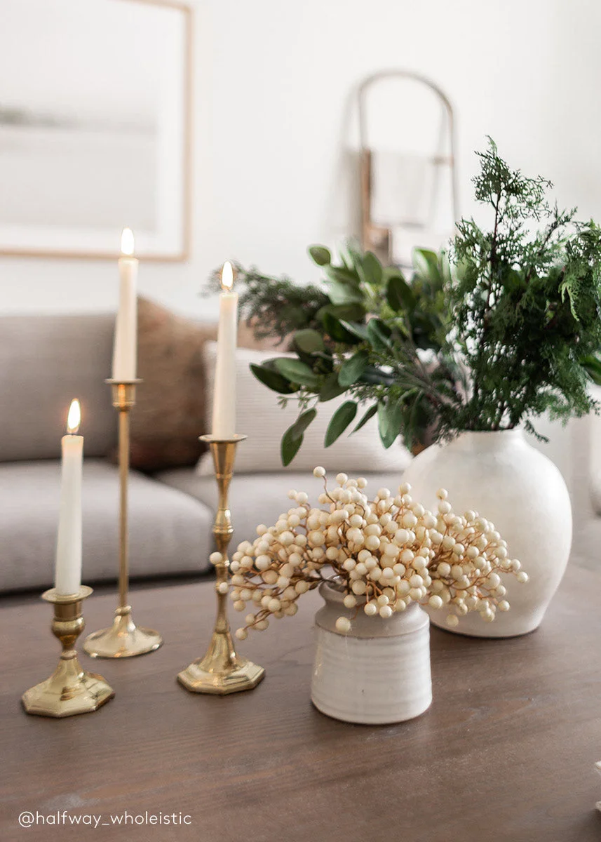 Fake Berries Pick in Cream Beige - 9"