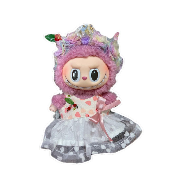 [Modified Doll] POP MART Labubu Sitting Party Collection Lychee Berry Confirmed, Floral Elf, Cute Hang Tag Box 15cm
