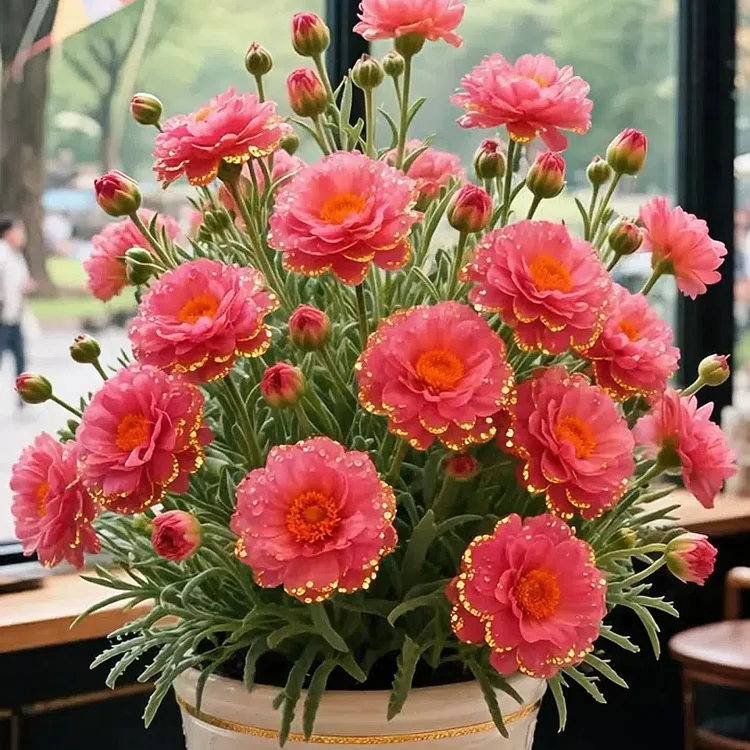 Golden Lace Portulaca🌸✨ Brilliant Double Blooms for Effortless Summer Color