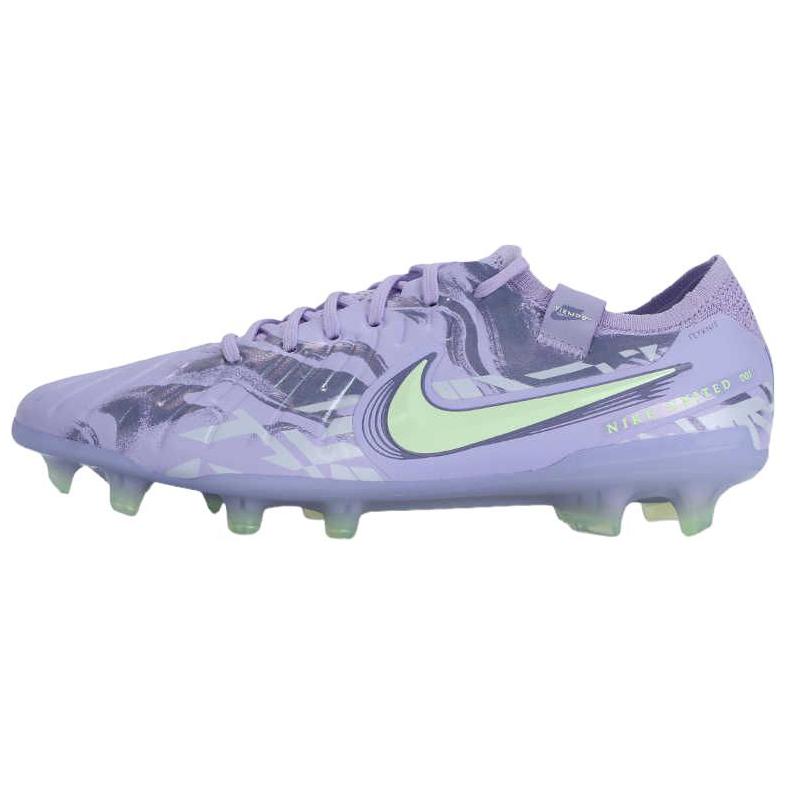 Nike Tiempo Legend 10 FG Rubber Long Studs Natural Ground Anti-Slip Wear-Resistant Soccer Shoes Unisex Purple