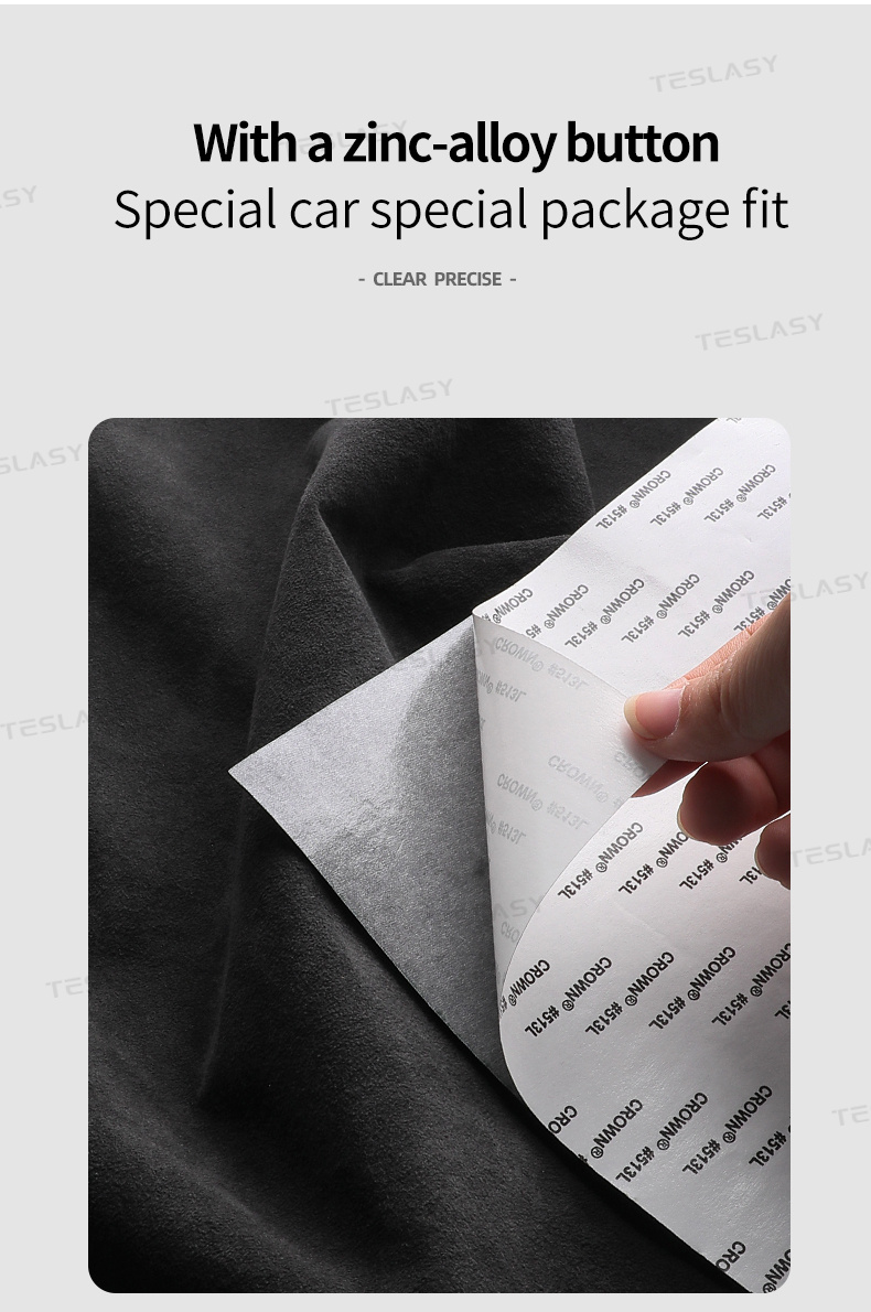 TESLASY 2024 Model 3 Highland Alcantara Center Console Cover Sticker (3pcs/set)