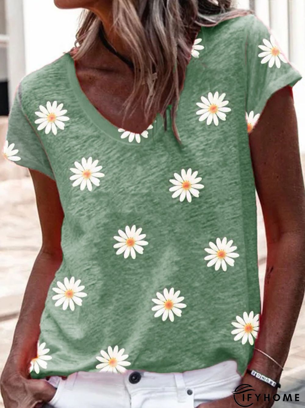 Floral Short Sleeve T-shirt | IFYHOME