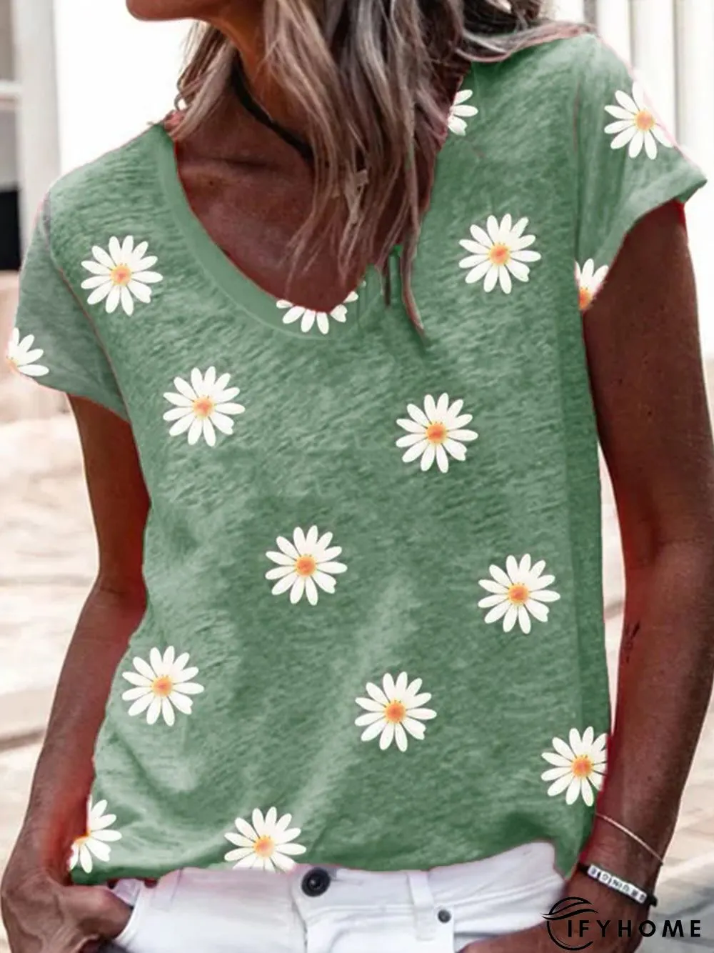 Floral Short Sleeve T-shirt | IFYHOME