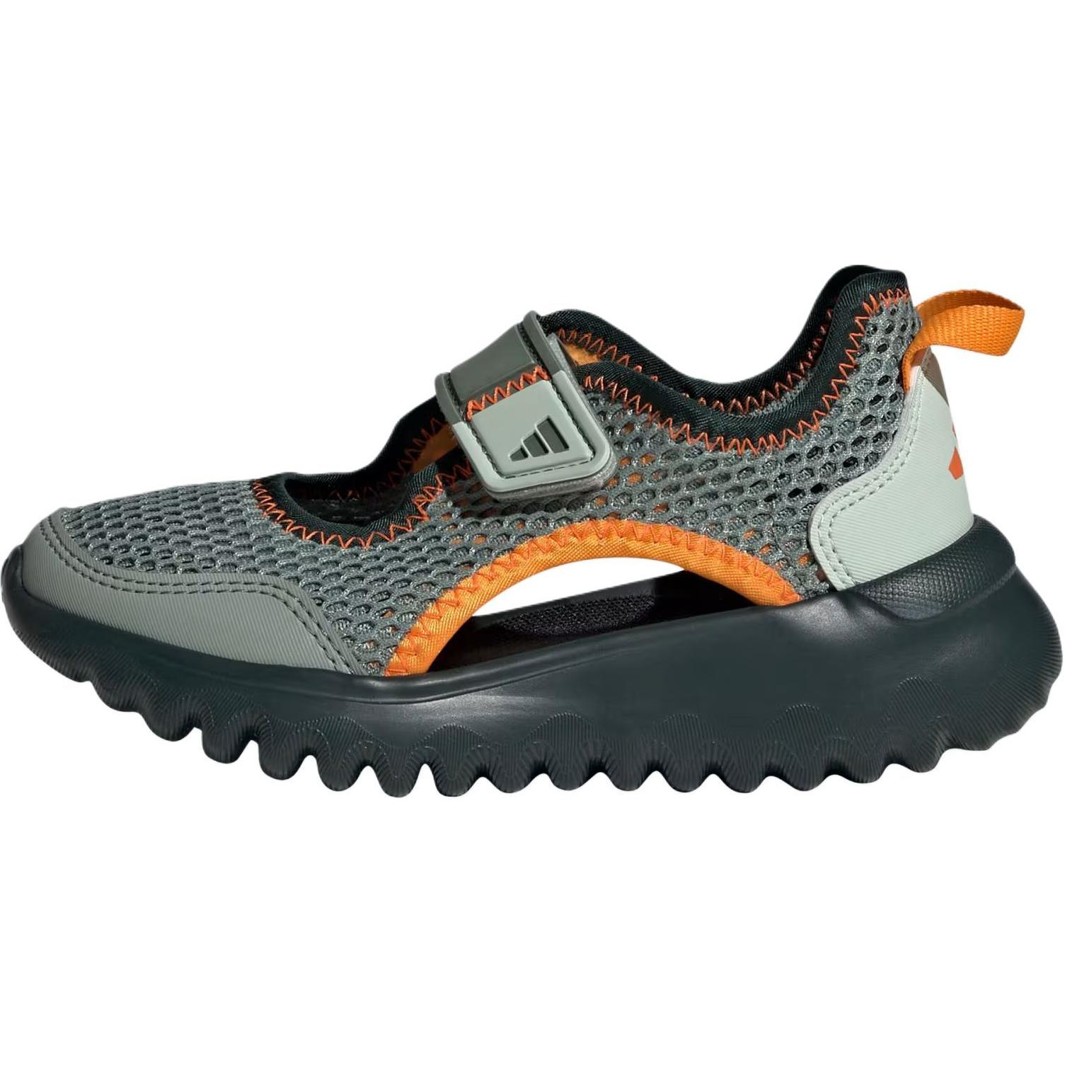 Adidas Anti Slip Wear Resistant Low Top Children's Sandals Silver Green Children Aged 3 7 Years Old